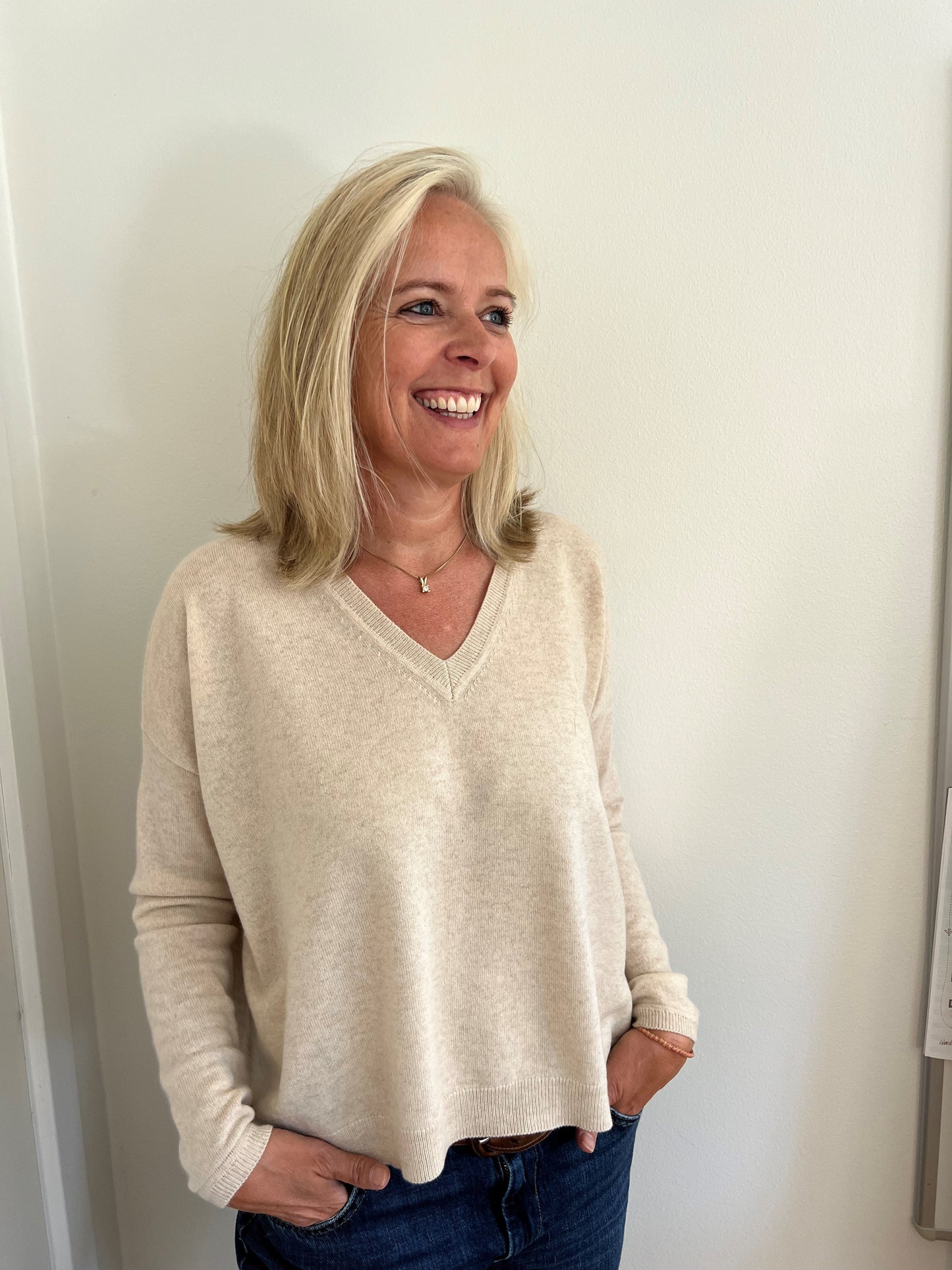 Gean V - 100% cashmere, Soft Vanilla