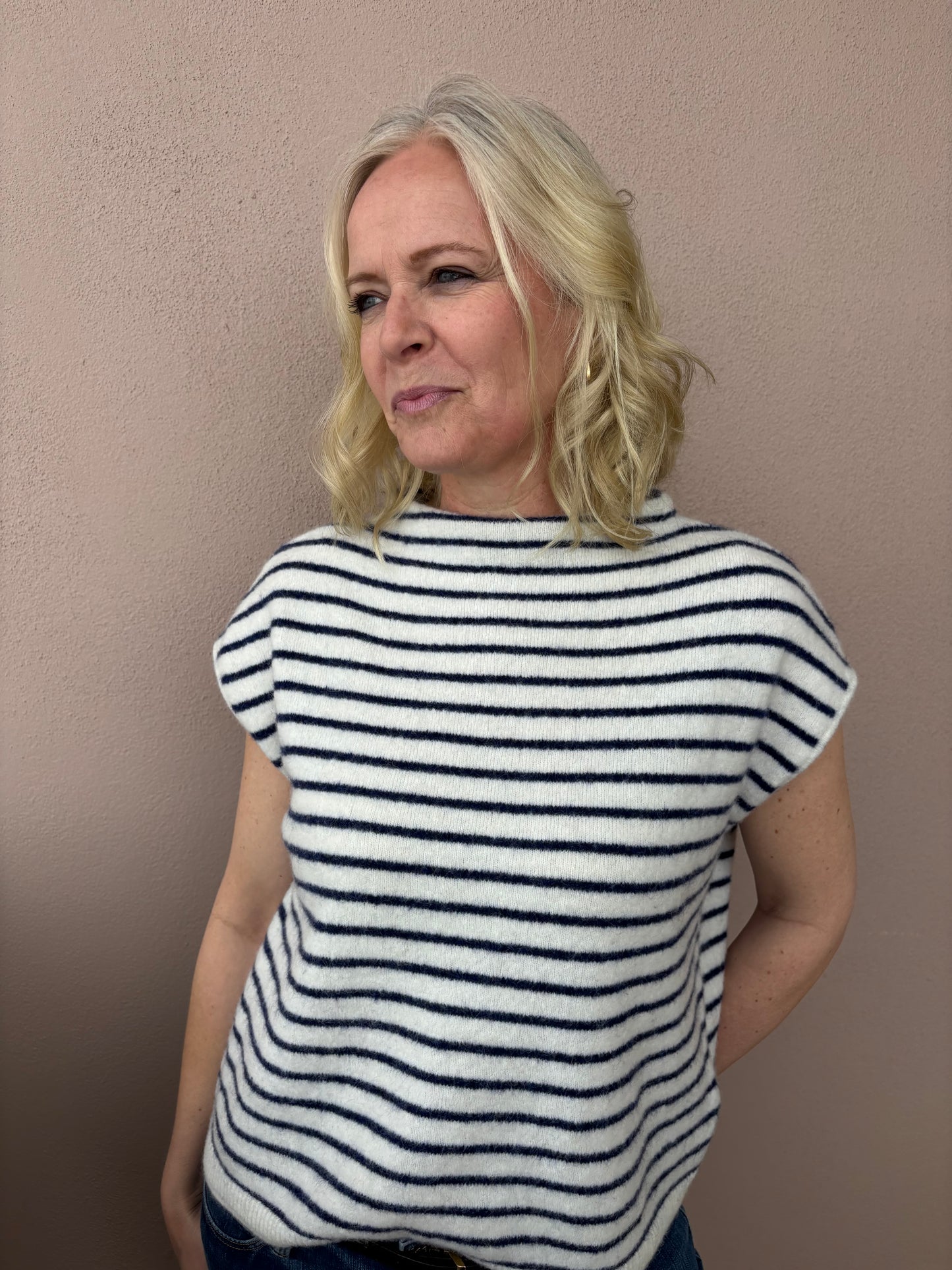 Alice stripe -soft mohair uld