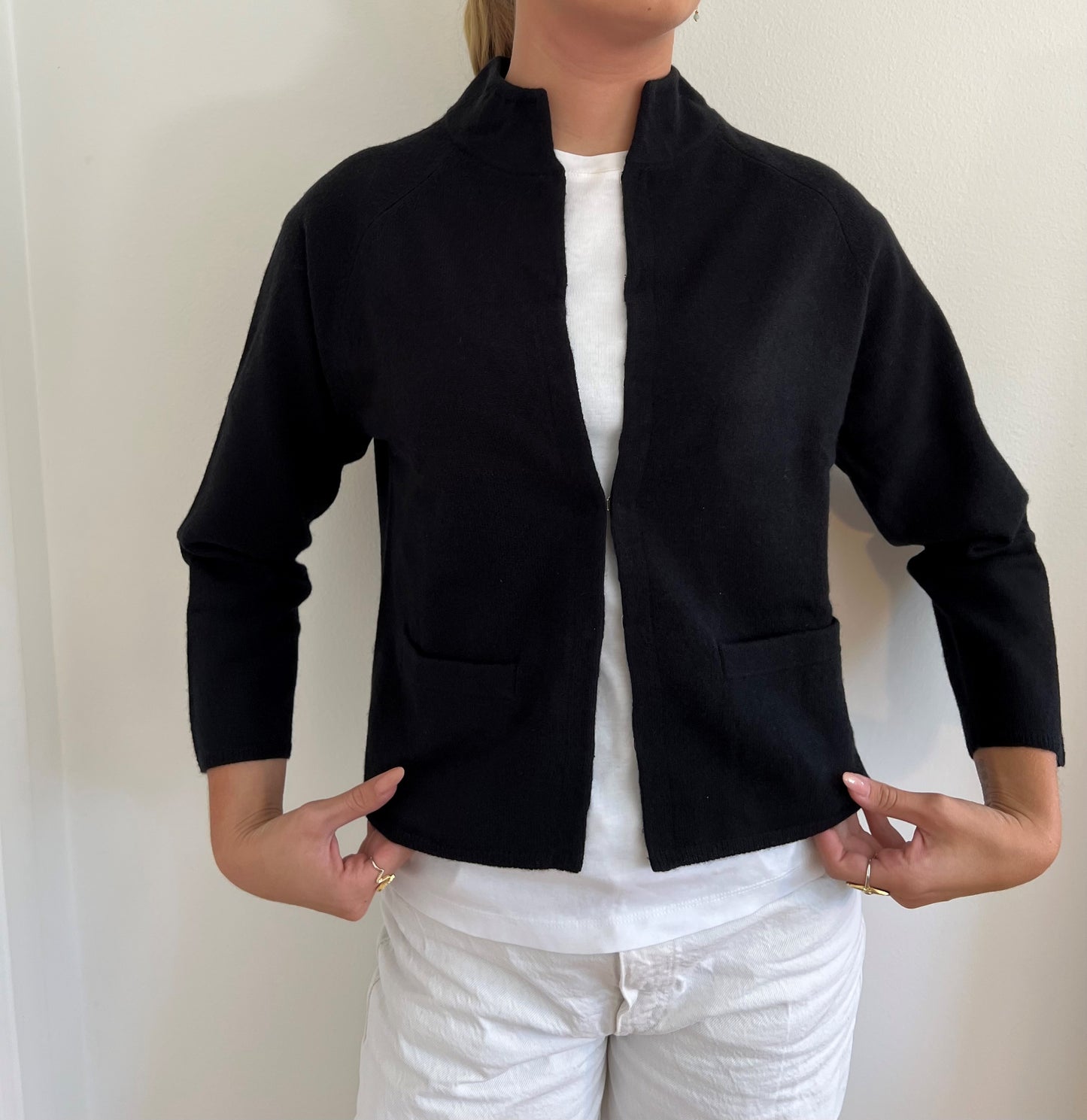 Iben Cardigan - 100% cashmere, Black