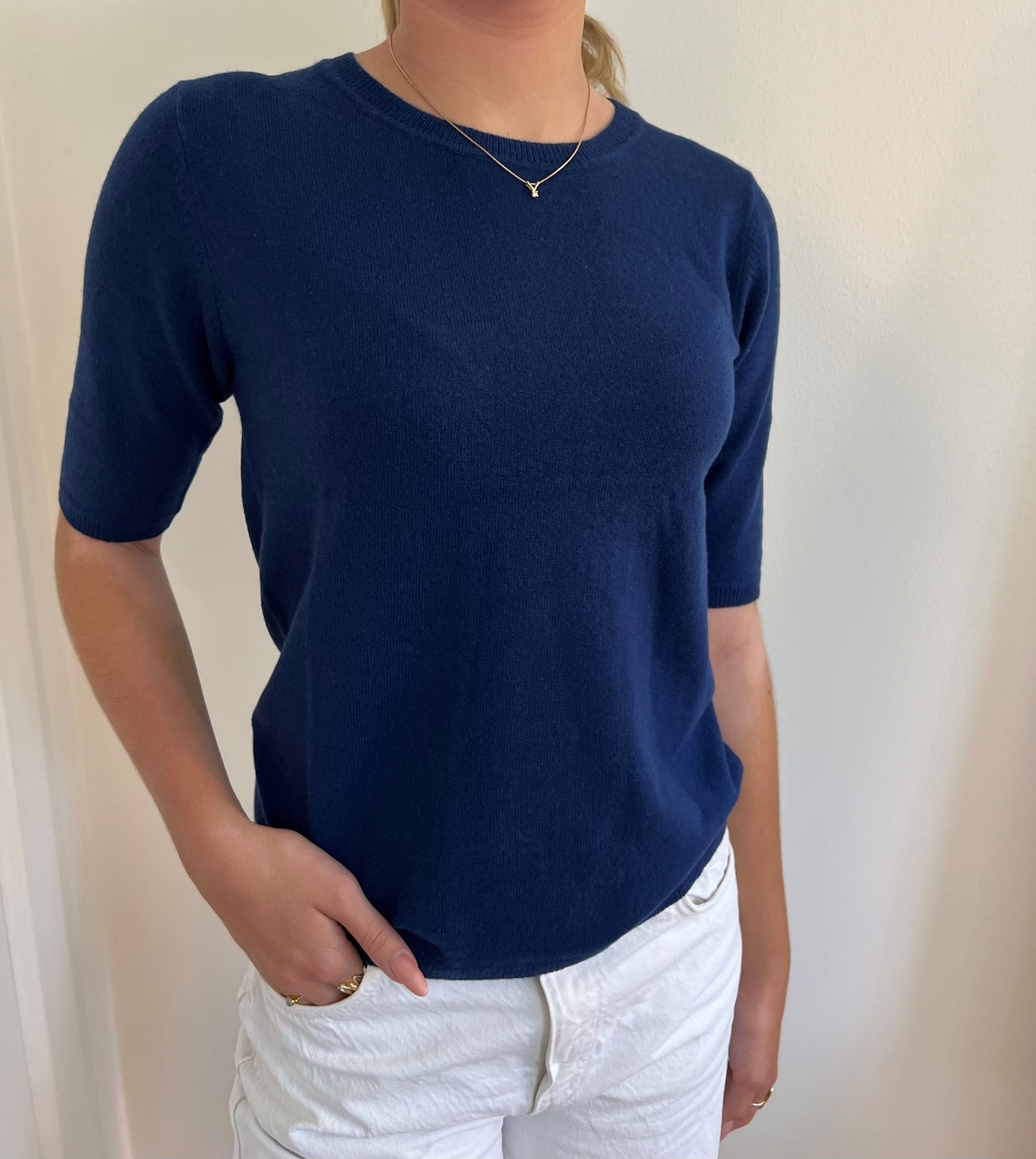 Belinda - 100% cashmere, Navy