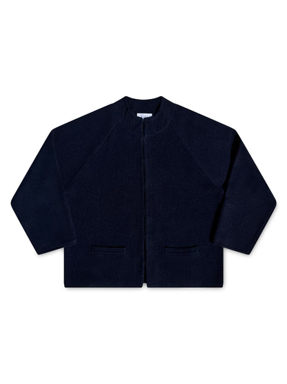 Iben Cardigan - uld & cashmere, dobbelt strikket, Navy