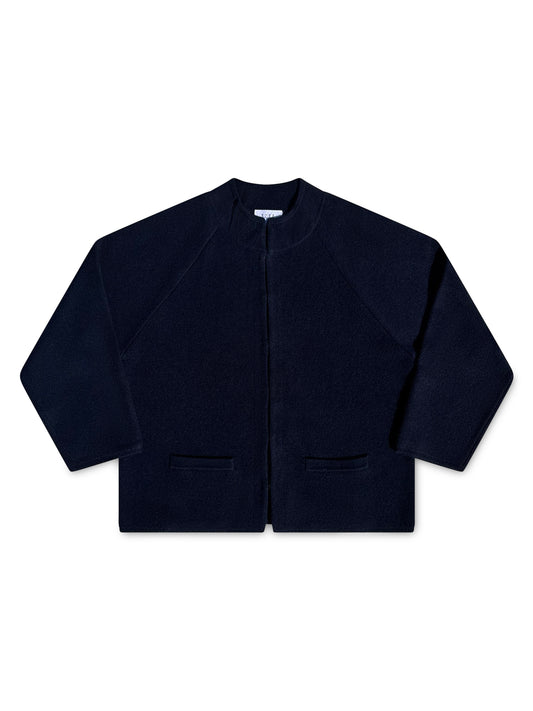 Iben Cardigan - uld & cashmere, dobbelt strikket, Navy